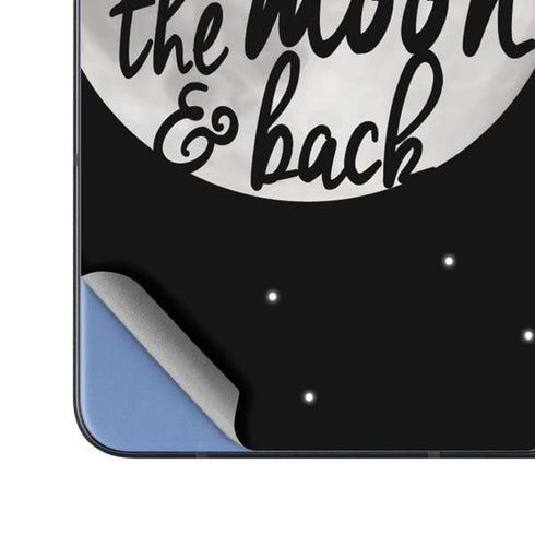 To The Moon And Back BW Galaxy Z Fold5 5G Skin
